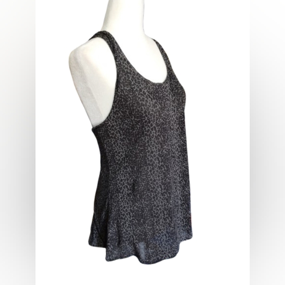 Avia Women's Black Leopard Print W/Pink RacerbackTank Top, XL - Picture 3 of 6